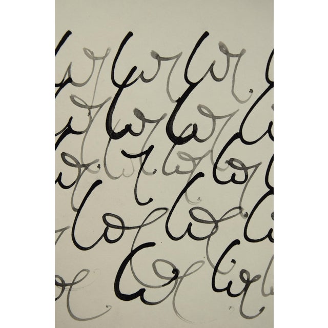 Sabine Ebel, Script Forms, Ciphers, 1960s, Ink on Cardboard For Sale - Image 4 of 8