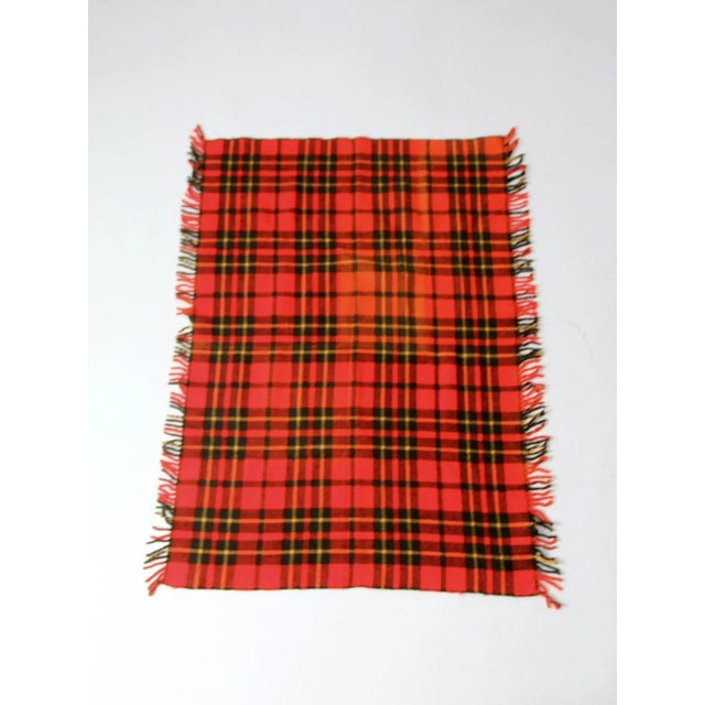 Farmhouse Vintage Faribo Plaid Throw Blanket For Sale - Image 3 of 11