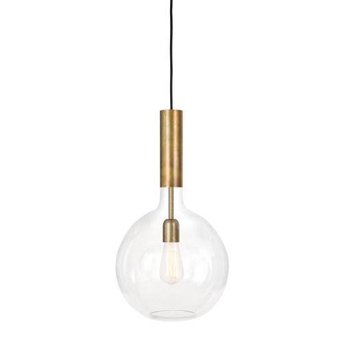 Rosdala Brass and Clear Glass Pendant Lamp by Sabina Grubbeson for Konsthantverk For Sale - Image 4 of 5