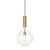 Rosdala Brass and Clear Glass Pendant Lamp by Sabina Grubbeson for Konsthantverk For Sale - Image 4 of 5