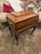 Vintage Maitland-Smith Hand-Painted Lift-Top Storage Box Table on Carved Wood Stand For Sale In Salt Lake City - Image 6 of 18
