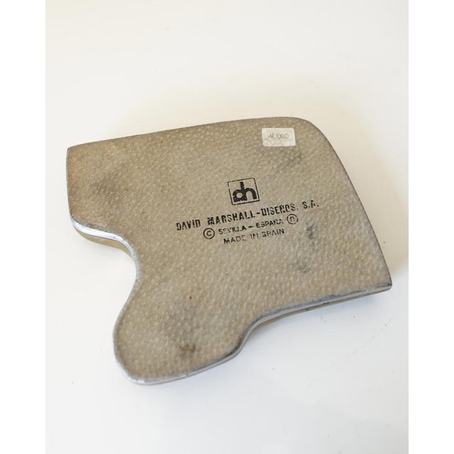 1970s Vintage Brutalist Asymmetrical Ashtray in Brass by David Marshall, Spain, 1980s For Sale - Image 5 of 10