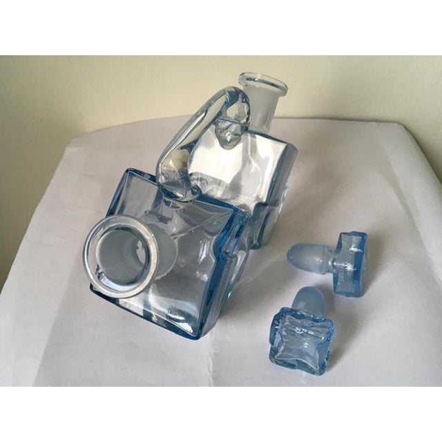 Italian Postmodern Blue Murano Glass Cruet, 1960s For Sale - Image 12 of 18