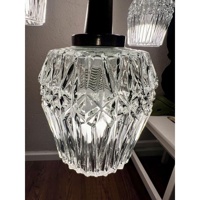 Beautiful German mid-century cascade lamp with 5 lighting fixtures from the traditional Baum manufacturer from Neheim-...