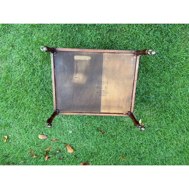 Vintage Faux Bamboo Burl-Top Magazine Rack Side Table For Sale - Image 11 of 14