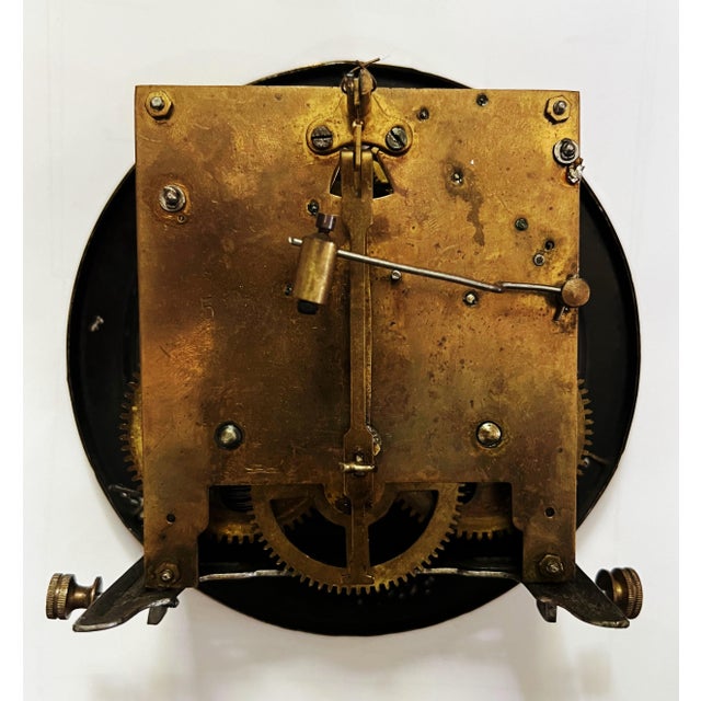 Wood Vintage Mahogany Pendulum Wall Clock For Sale - Image 7 of 9