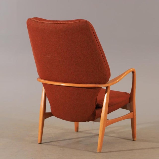 Mid-Century Modern Armchair MS-6 by Acton Schubell, Denmark, 1950s For Sale - Image 3 of 6