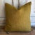 Custom wool blend accent pillow with down insert Color: Ocre which is a dijon french mustard colored nubby boucle style...