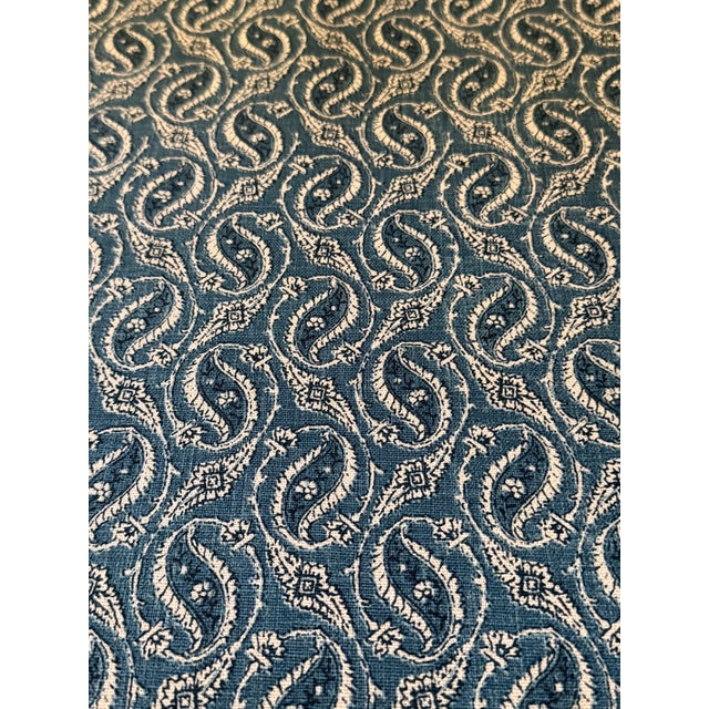 2020s Michael S Smith Jasper 3 Yards Gainsborough Paisley Indigo Fabric For Sale - Image 5 of 8