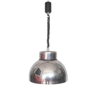 Chromed Hanging Pendant Lamp, 1970s For Sale