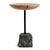 Contemporary Charcoal Stone & Wood Slice Side Table For Sale - Image 3 of 5