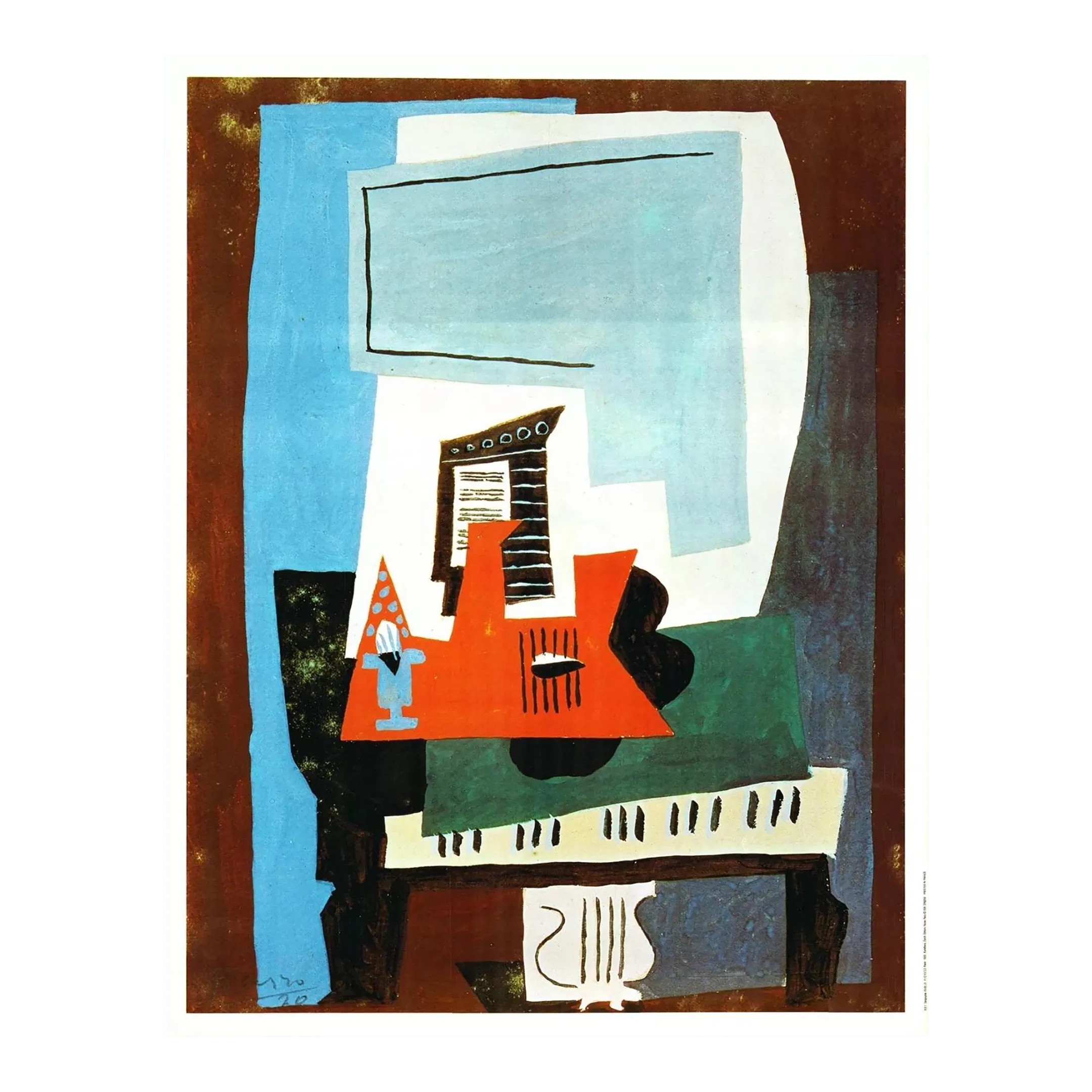 1991 Piano by Pablo Picasso Vintage Art Offset Lithography Print