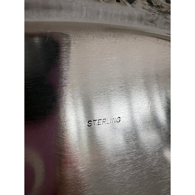Mid 20th Century Sterling Silver Tray With Milk and Sugar Bowl - Set of 3 For Sale - Image 4 of 9