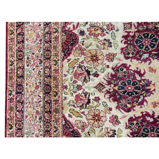 Early 20th Century Persian Lavar Kirman Rug For Sale - Image 10 of 14