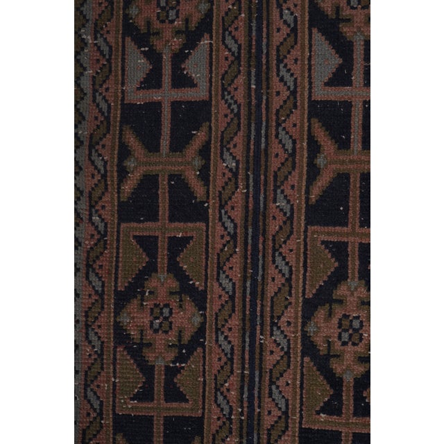 Brown 1960s Vintage Turkish Oushak Runner Rug 1'9'' X 21'9'' For Sale - Image 8 of 10