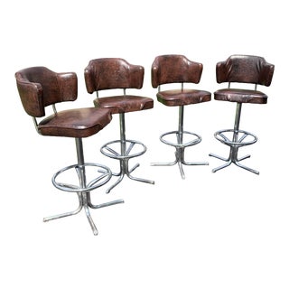 1970s Vintage Daystrom Swivel Barstools - Set of 4 For Sale