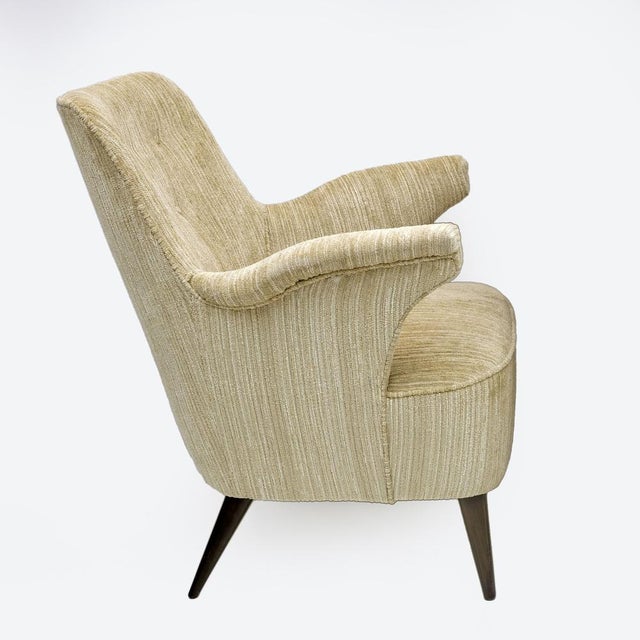 Mid-Century Modern Chenille Velvet Chair by Nino Zoncada for Cassina, 1950s For Sale - Image 6 of 9
