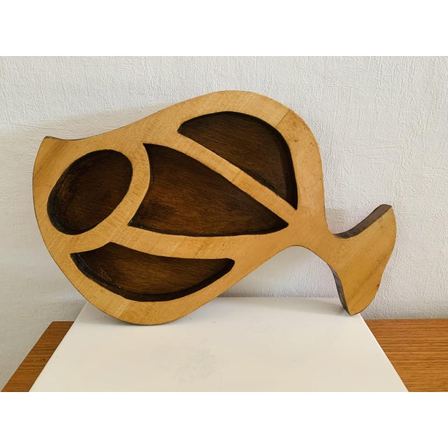 Vintage Scandinavian Wood Fish Sculpture by A. Hiben, 1977 For Sale - Image 16 of 16