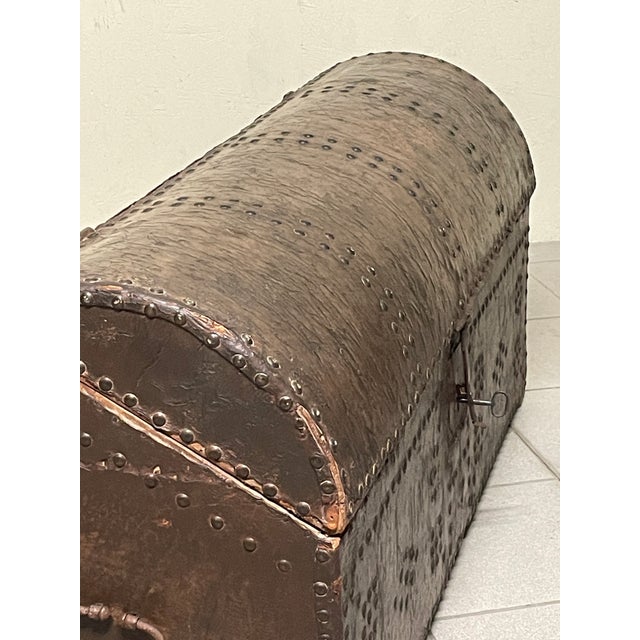 Antique Studded Travel Trunk, 18th-19th Century For Sale - Image 5 of 18
