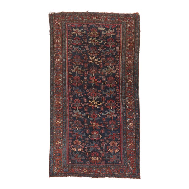 1880s Antique Persian Bijar Rug, 05'03 X 09'07 For Sale