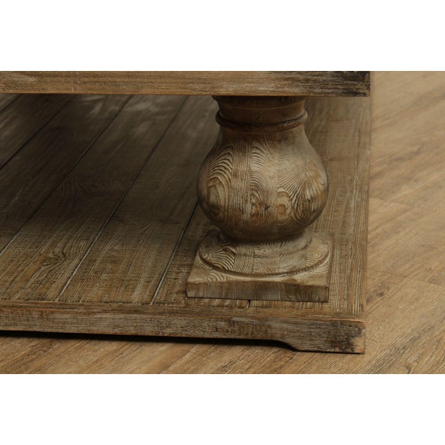 Arhaus Rustic Pine & Bluestone Top Hudson Coffee Table Chairish