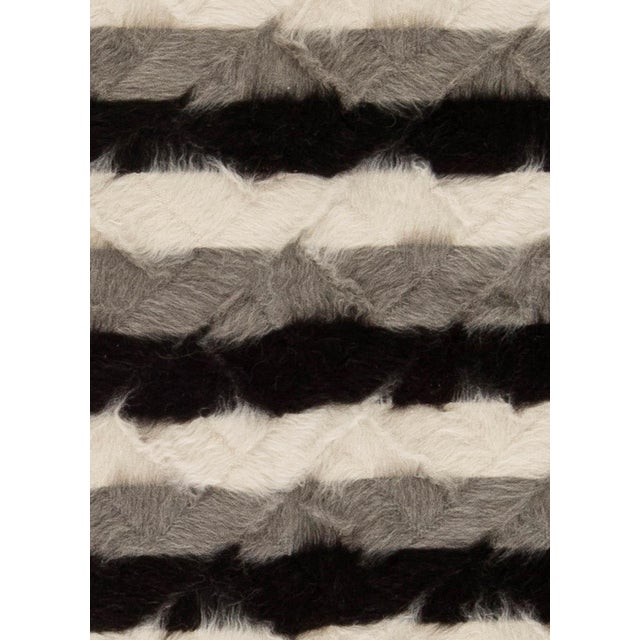 Taurus collection striped goat hair rug by Doris Leslie Blau. Size: 4'0" × 6'1" (121 × 185 cm). Contemporary beautiful...
