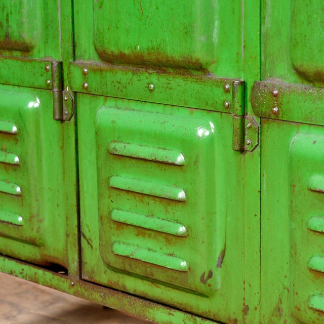 Industrial Green Locker, 1950s For Sale - Image 9 of 15