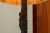 Floor Lamp in Hand-Carved Wood with Leather Shade, Early 20th Century For Sale - Image 6 of 13