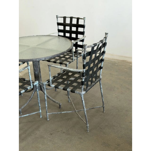 Mid 20th Century Patinated Outdoor Table Set, 5 Pieces For Sale - Image 9 of 18