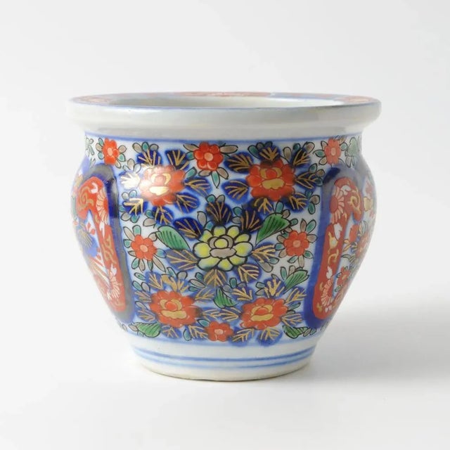 Japanese Imari Porcelain Flower Can from Tezuka Kinsei, 1920s For Sale - Image 3 of 9