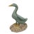 Chinese Mud Goose or Duck Sculpture With Glass Eyes, 9.25" Chalkware For Sale - Image 4 of 10