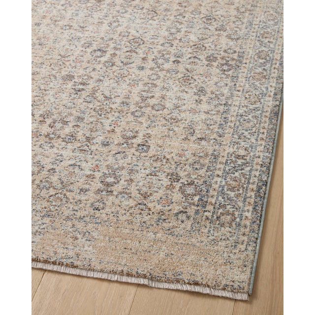 Textile Angela Rose x Loloi Blake Rug Beige / Denim 18" x 18" Sample Rug For Sale - Image 7 of 8