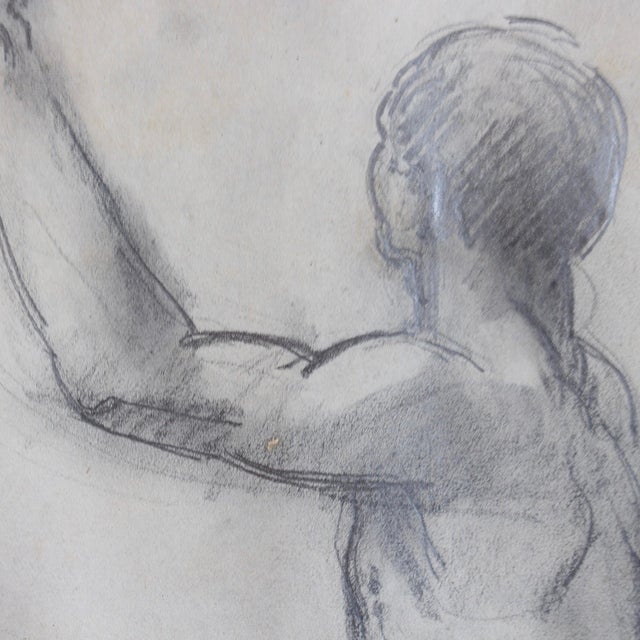 Guillaume Dulac, Study of Male Nude, 1920s, Mixed Media on Paper For Sale - Image 14 of 15