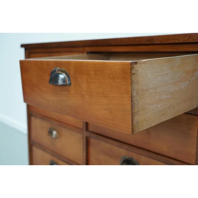 This apothecary / filing cabinet was produced during the 1930s in the Netherlands. It features 12 drawers with brass...