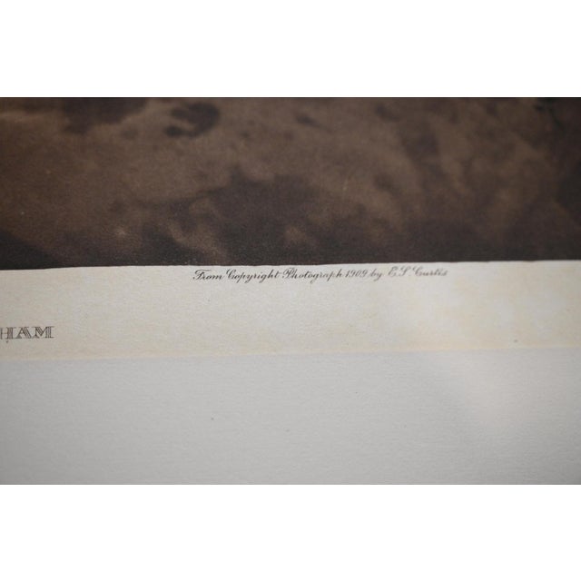 Edward S. Curtis "Dip-Netting in Pools — Wishham" Photogravure on Gampi Tissue, 1911 — Cardozo Collection For Sale In Denver - Image 6 of 8