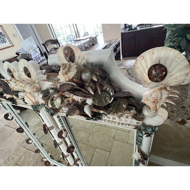 Vintage 60’s Twin Faux Bamboo & Seashell Encrusted Wall Mirrors - Designed by Cheryl P. Kohloff For Sale - Image 18 of 18