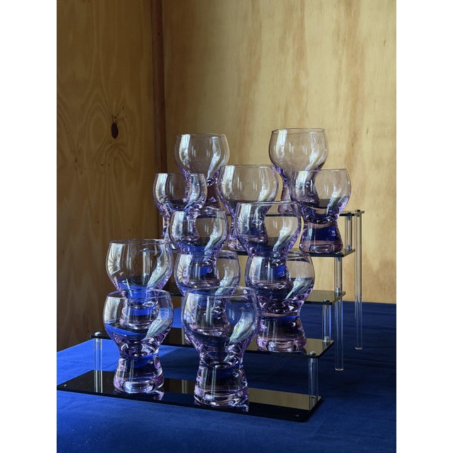1960s Mid-Century Modern Murano Alexandrite Glass Bullicante Goblets, 1962, Set of 12 For Sale - Image 5 of 18