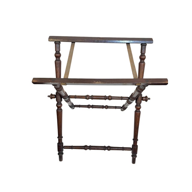 Victorian Antique English Mahogany Butler’s Tray Table or Luggage Stand No Tray For Sale - Image 3 of 13