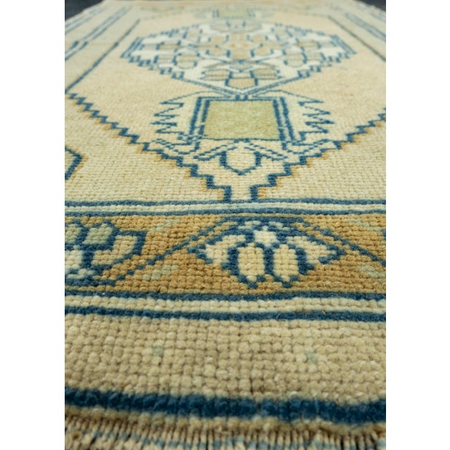 Turkish Turkish Mini Rug Oriental Hand Knotted Vintage Rug 1'11" x 3'3" #16686 For Sale - Image 3 of 8