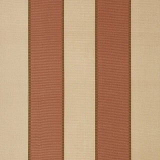 Sample - Schumacher Montebello Stripe Fabric in Tuscan For Sale