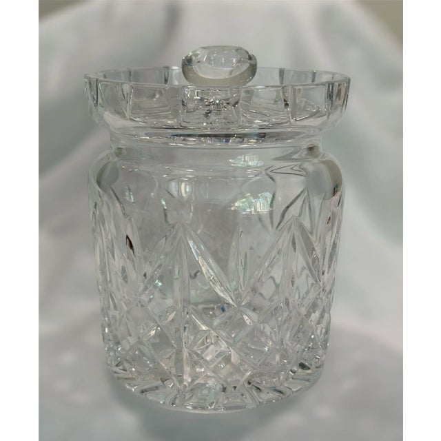 Mid-Century Modern Waterford Crystal Glass Jim O’Leary Biscuit Barrel For Sale - Image 3 of 11