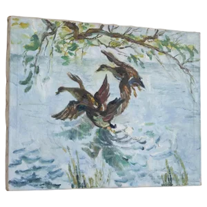 Ducks, Oil on Canvas, 1940s