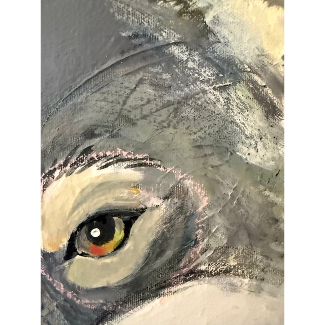 “Flower Eater” Wolf Painting by LWren Walraven For Sale - Image 4 of 13