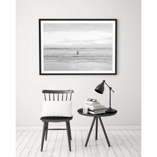 Figurative Swimming Art Print, Black and White Beach Photography Print, Figurative Art, 'Monochrome Swimmer' Modern Coastal Wall Art, 45 X 30" For Sale - Image 3 of 8