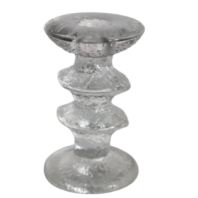 Glass Pr. Iittala Festivo Glass Candlesticks by Timo Sarpaneva Signed Ts Circa 1960's For Sale - Image 7 of 10