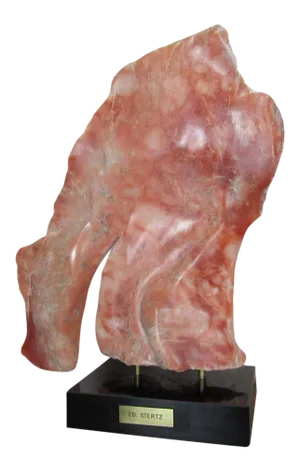 Ed Stertz Salmon Marble Table Sculpture