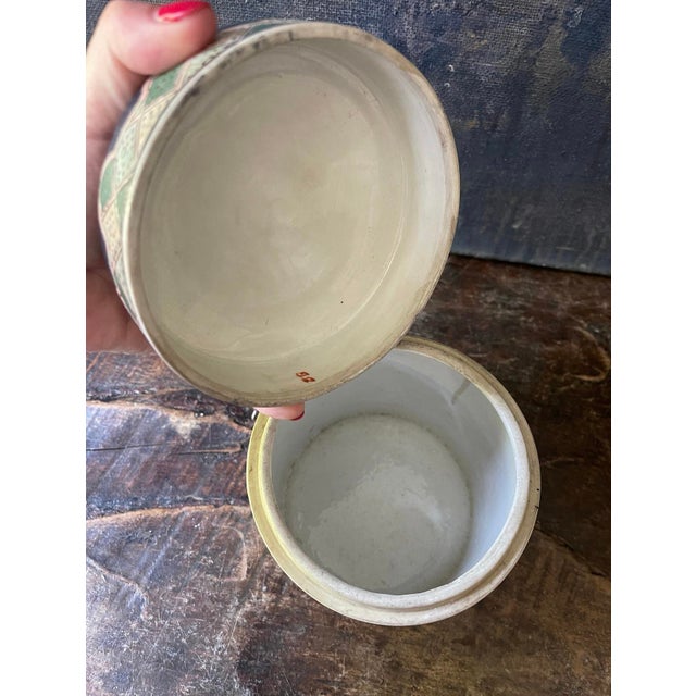 Black 1980s Blue Asian Round Lidded Jar For Sale - Image 8 of 9