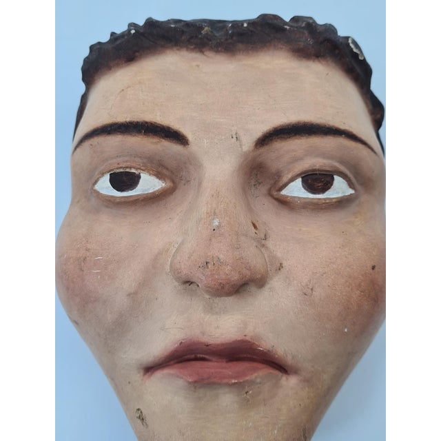 Vintage Carved Wooden Mask, 1960s For Sale - Image 4 of 9