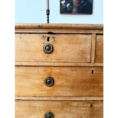 Wood Victorian English Pine Chest of Drawers For Sale - Image 7 of 9