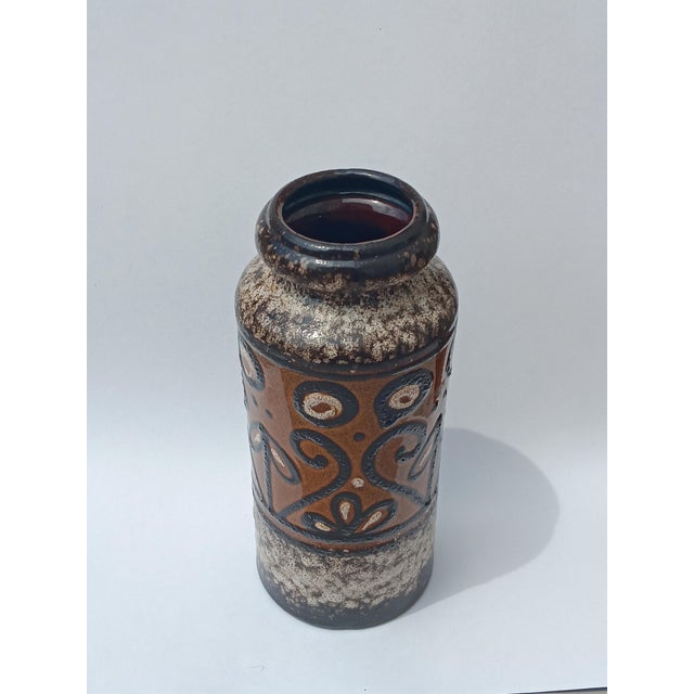Mid-Century Modern Fat Lava Ceramic Vase from Scheurich, 1960s For Sale - Image 3 of 6